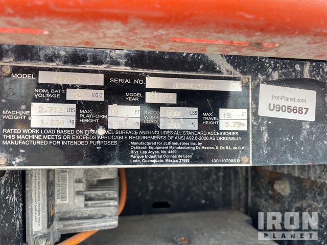 ELEVADOR TIJERA 2019 JLG 1932R