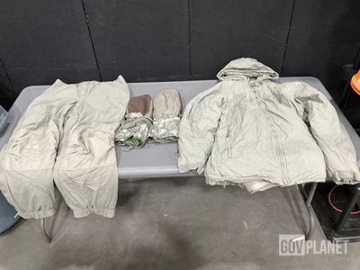 (9) Pairs of Cold Weather Trousers, (24) Cold Weather Parkas & Assorted Items
