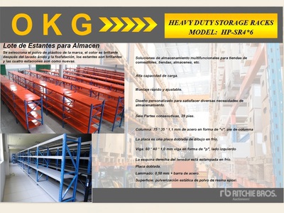 Quantity of 2025 OKG HP-SR4*6 Pallet Racking (Unused)