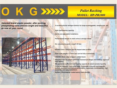 Quantity of 2025 OKG HP-PR1000 Pallet Racking (Unused)