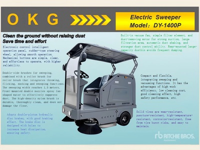 2025 OKG DY-1400P Ride-On Electric Floor Sweeper (Unused)