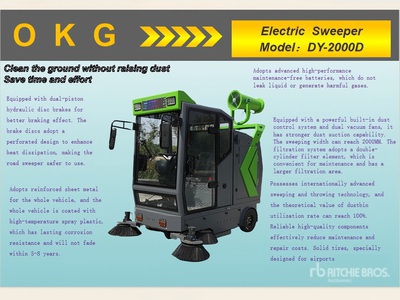 2025 OKG DY-2000D Ride-On Electric Floor Sweeper (Unused)
