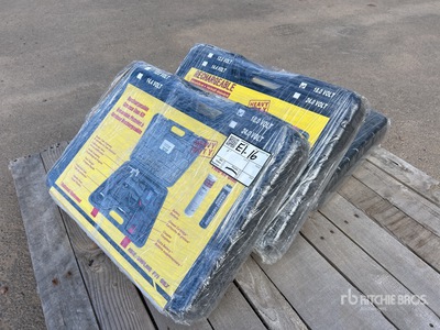 Quantity of (3) 2024 Powertek PT1800 Cordless Grease Guns (Unused)