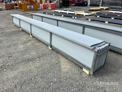 Quantity of (30) 20 ft x 17.7 in White Metal Roof Panels