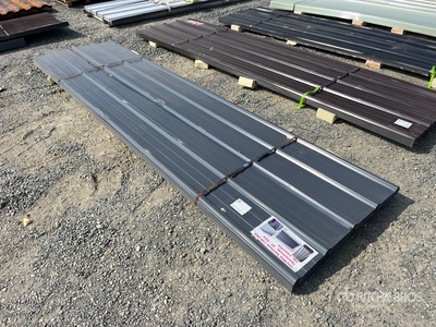 Quantity of (70) 12 ft x 3 ft Grey Metal Roof Panels (Unused)