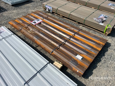 Quantity of (20) 9 ft x 3.7 ft Metal Plate Container Side Plate 7 Divers - Magasin, entrepôt, consommateur