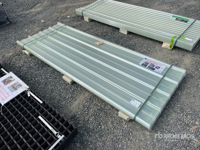 Quantity of (30) Clear Polycarbonate Roof Panel 8 Ft X 3 Ft (Unused)