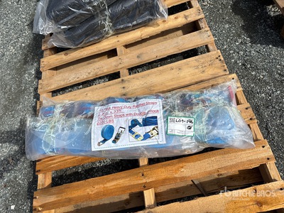2.4 in x 33 ft Blue Heavy Duty Ratchet Straps Divers - Magasin, entrepôt, consommateur (Unused)