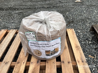 Quantity of 328 ft of 7/10 in Diameter Jute Rope Thick Heavy Duty Twisted Manila Ropes (Unused)