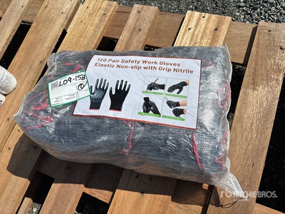Quantity of (120) Safety Work Gloves Safety Supplies (Unused)