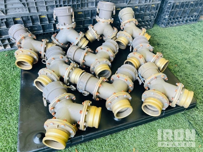 Quantity of (10) Assorted 4"  WYE Fuel/Water Camlock Hose Fittings