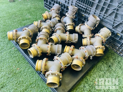 Quantity of (10) Assorted 4"  WYE Fuel/Water Camlock Hose Fittings