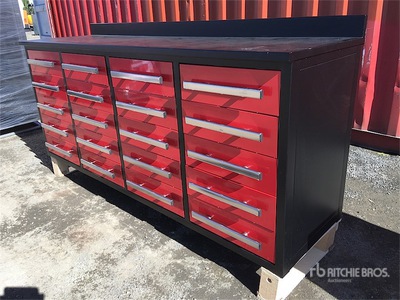 EXEQ 2200 mm 20-Drawer Établi de travail (Unused)