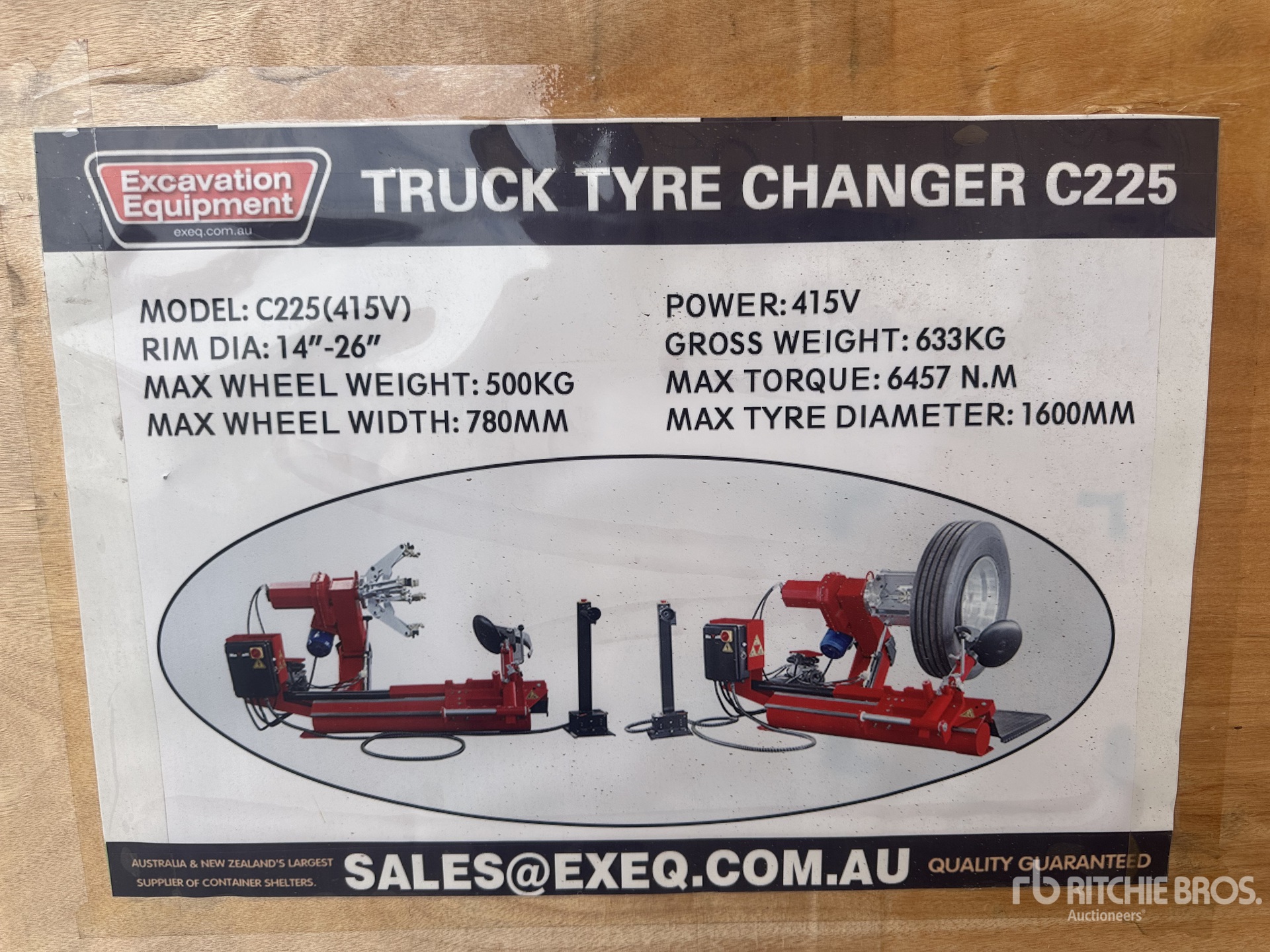 EXEQ C225 Heavy Duty Truck Maquina de ruedas (Unused)
