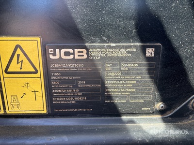 2019 JCB 560-80 Agri Super を見 Telehandler