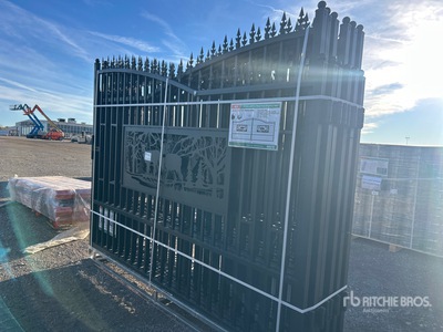2025 KJ K0720-6 20 ft Bi-Parting Wrought Iron Driveway Gate (Unused)