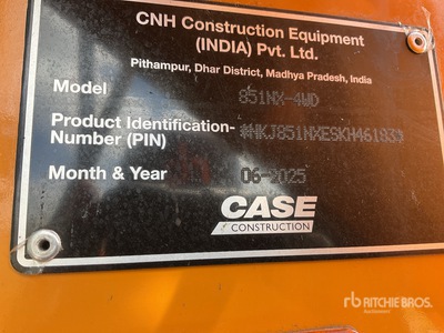 2025 Case 851NX 4x4 Retroexcavadora (Sin Usar) / Backhoe Loader (Unused)