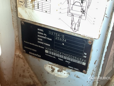 2008 Komatsu D275A-5 Tractor de cadenas