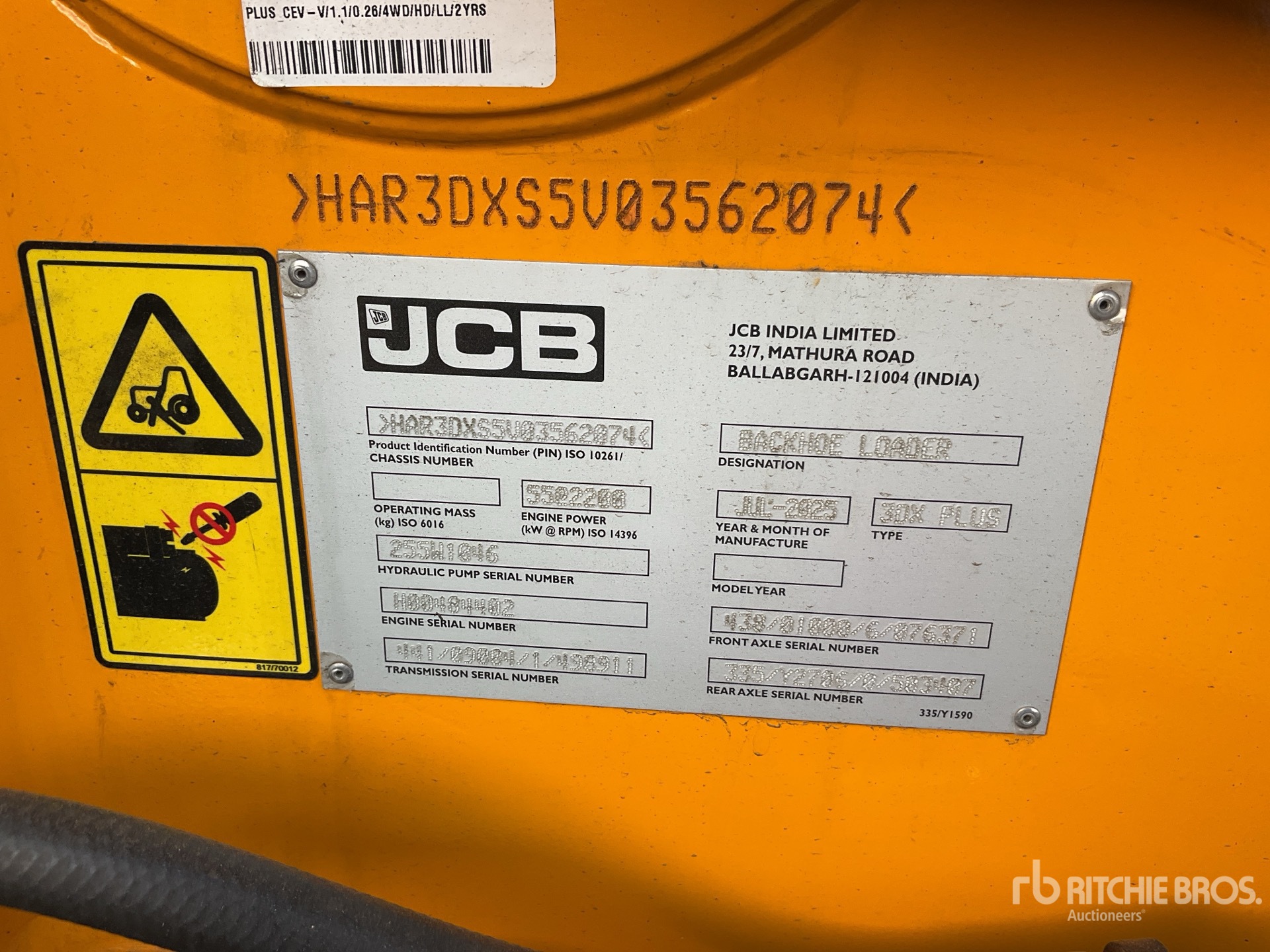 2025 JCB 3DX Chargeuse-pelleteuse