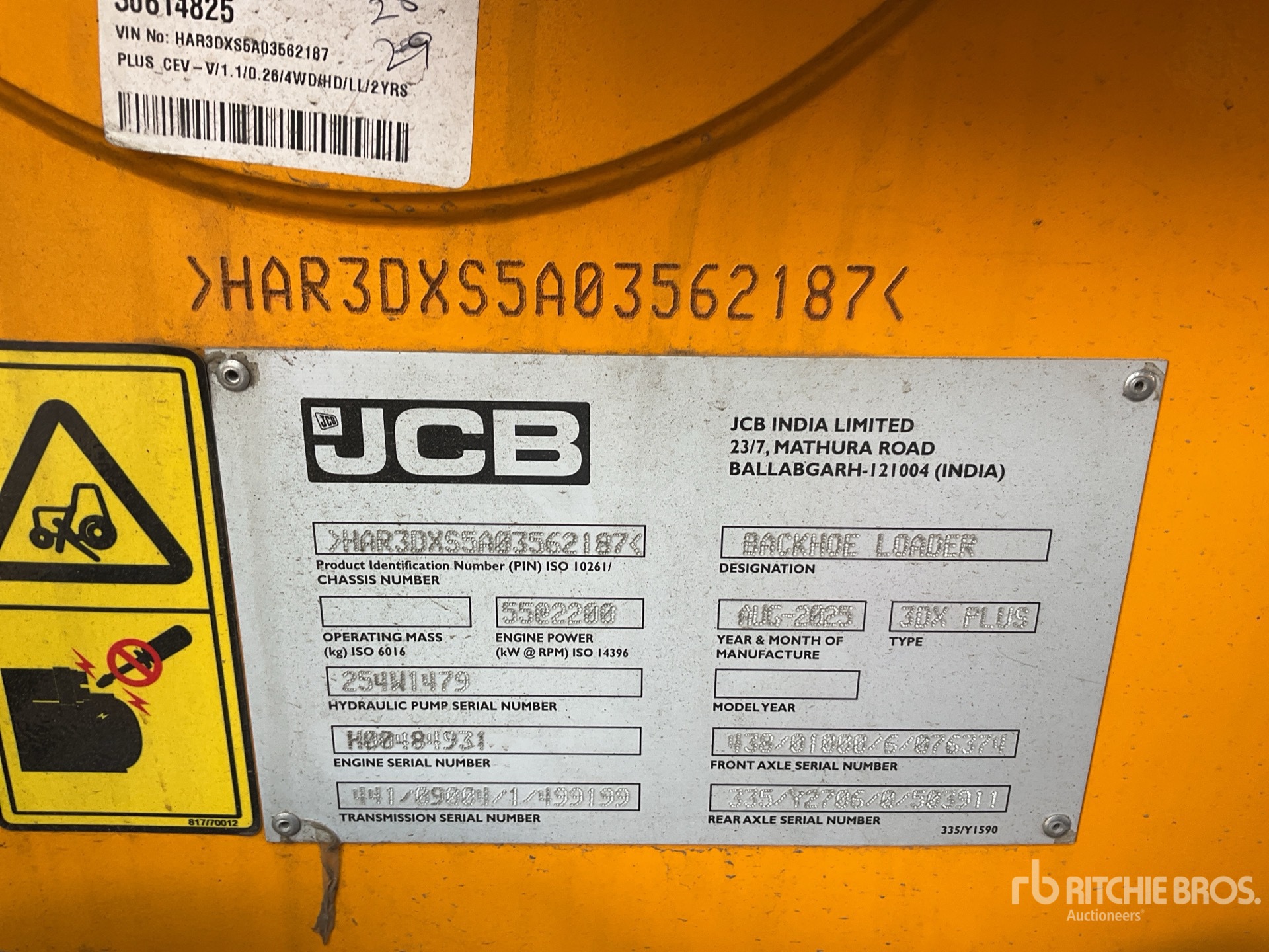 2025 JCB 3DX Chargeuse-pelleteuse