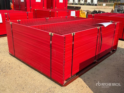 Quantity of (30) Canex 8 ft x 6 ft Powder Coated Bauzaun (Unused)