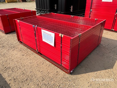 Quantity of (30) Canex 8 ft x 6 ft Powder Coated Bauzaun (Unused)