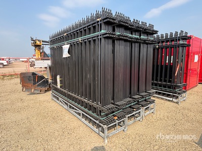 Quantity of (20) Canex 7 ft x 10 ft Powder Coated Wrought Iron Bauzaun (Unused)