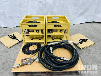 Quantity of (2) 24V Portable Dual Refueling Compressors, Fuel Hoses & Nozzles Varios, tienda, almacen, consumidor (Unused)