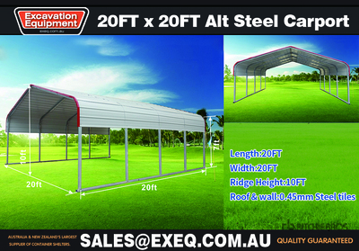 EXEQ M2020 20 ft x 20 ft Carport (Unused)