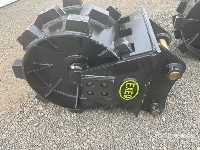EXEQ 350 mm Q/C Excavator Compaction Wheel - Fits 8 Ton (Unused)