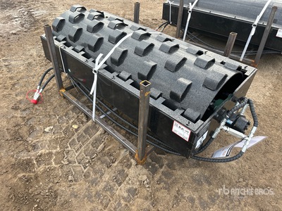 GIYI 58 in Padfoot Skid Steer Vibratory Roller (Unused)