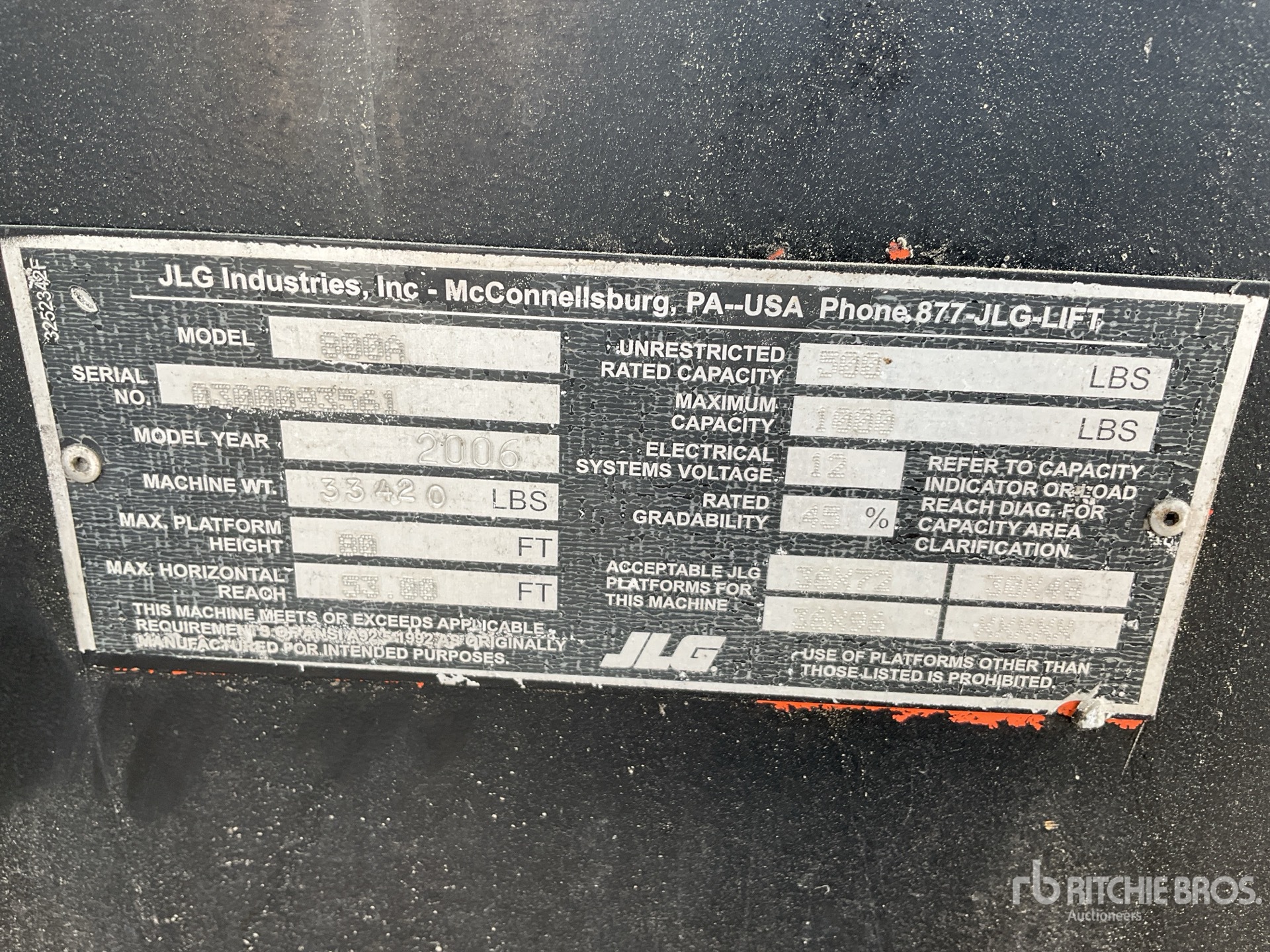 2006 JLG 800A 4WD Diesel Podnośnik Przegubowy