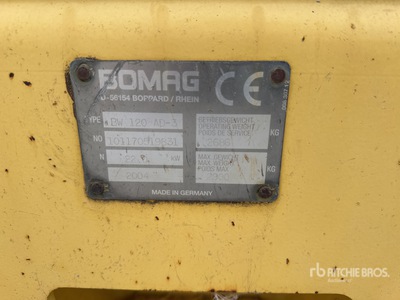 2004 Bomag BW120 AD-3 Compacteur Vibrant Tandem Double Drum Roller (Inoperable)