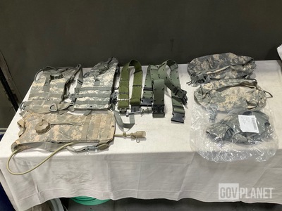 (12) Hydration Systems, (30) Individual Equipment Belts & Assorted Items