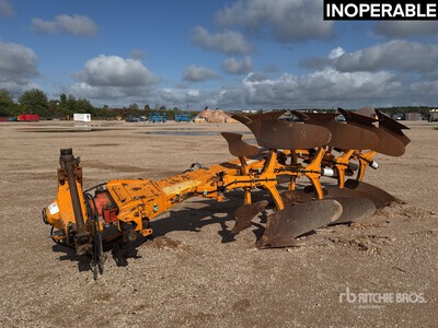 Huard 570 Super  3-Point 4 Bottom Charrue 4 Corps Arado rompedor (Inoperable)