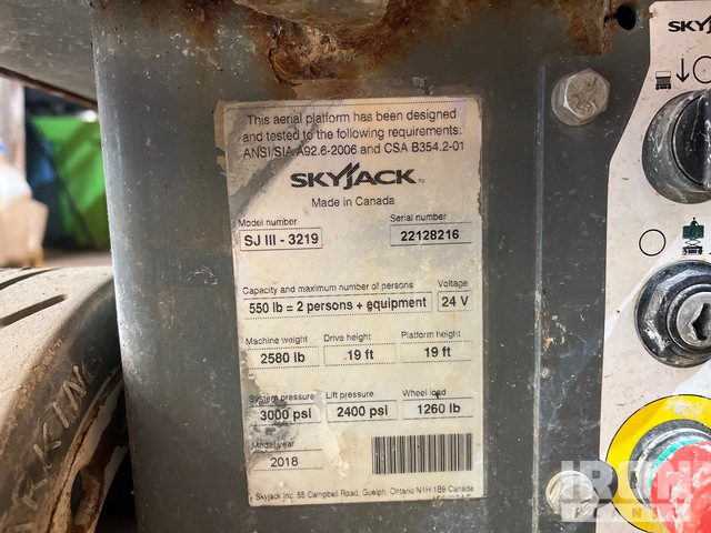 ELEVADOR TIJERA 2018 SKYJACK SJIII3219