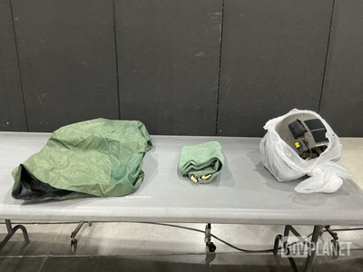 (1) Flyer's Helmet Shell, (31) Clothing Bags & Assorted Items