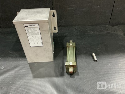 (3) Transformers, (1) Pressure Switch, (1) Cylinder & Assorted Items