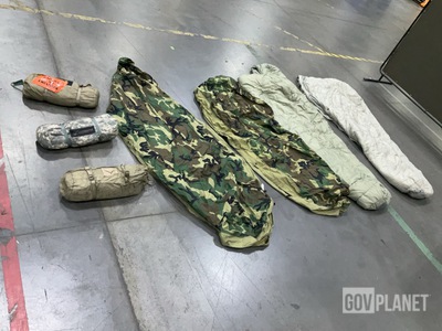 (4) Improved Combat Shelters, (16) Sleeping Bags & Assorted Items