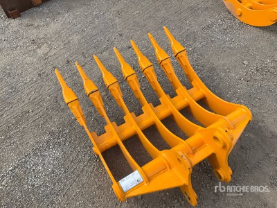 2025 GIYI Excavator Rake - Fits Cat 305 (Unused)