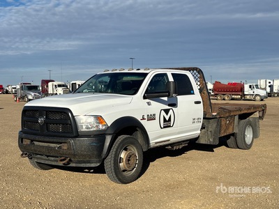 2016 Ram 5500 4x4 Crew Cab Flatbed Truck