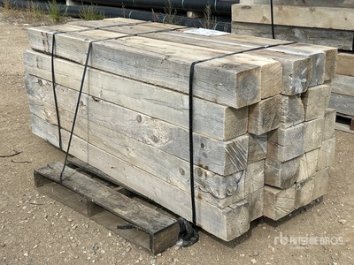 Quantity of (25) 6 in x 6 in x 6 ft Cribbing