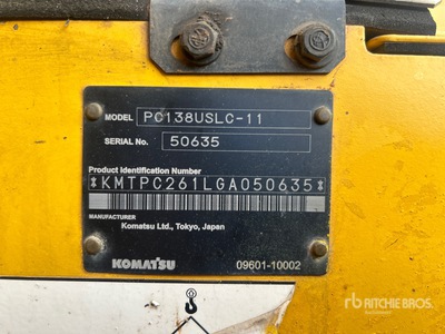 2017 Komatsu PC138USLC-11 Kettenbagger