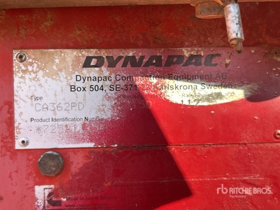 2008 Dynapac CA362PD Smooth Drum Compactor