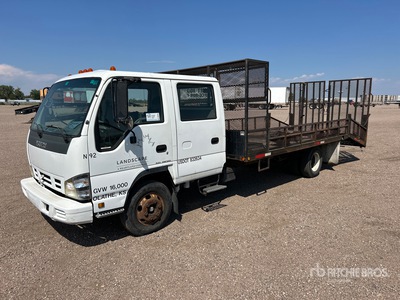 2007 Isuzu 4x2 Crew Cab Flatbed Truck