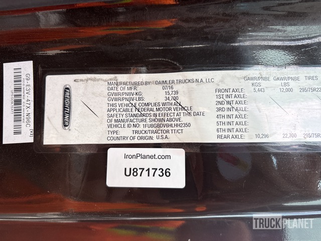 CAMIóN 2017 FREIGHTLINER