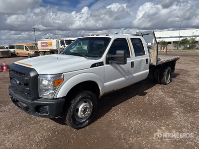 2011 Ford F-350 4x4 Crew Cab Flatbed Truck
