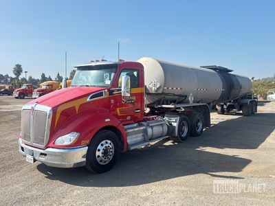 2021 Kenworth T680 6x2 T/A Day Cab Truck Tractor w/ 2005 Etnyre Tanker Trailer
