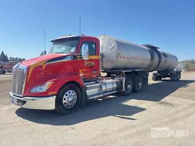 2023 Kenworth T680 6x2 T/A Day Cab Truck Tractor w/ 2003 ST&E Tanker Trailer