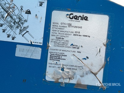 2019 Genie GTH-1256 Teleskoplader